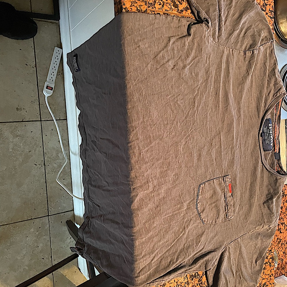 plain gray tee